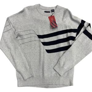 NEW PERRY ELLIS men's heather sweater in grey